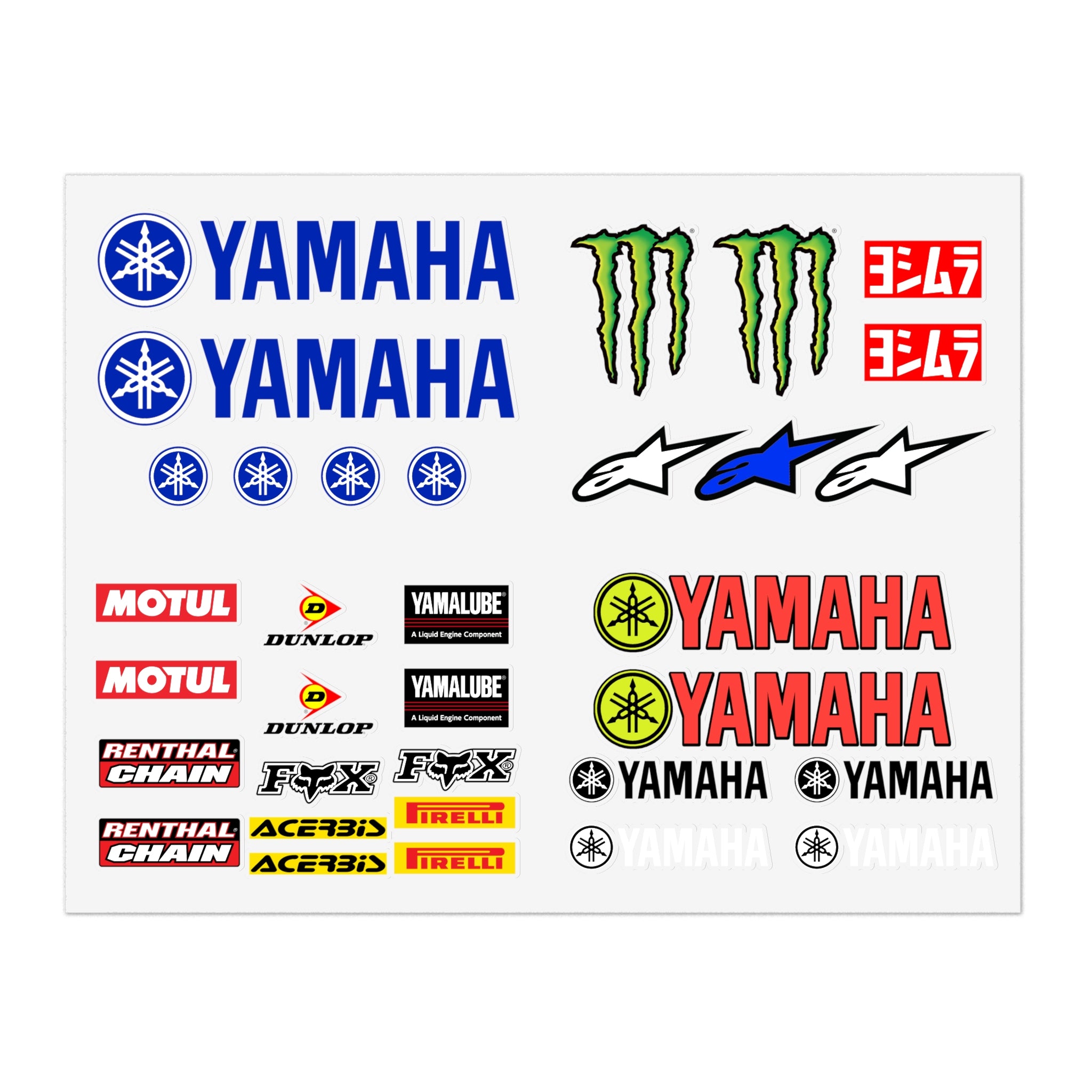 Yamaha Motorcycle/Dirtbike Decal Sheet
