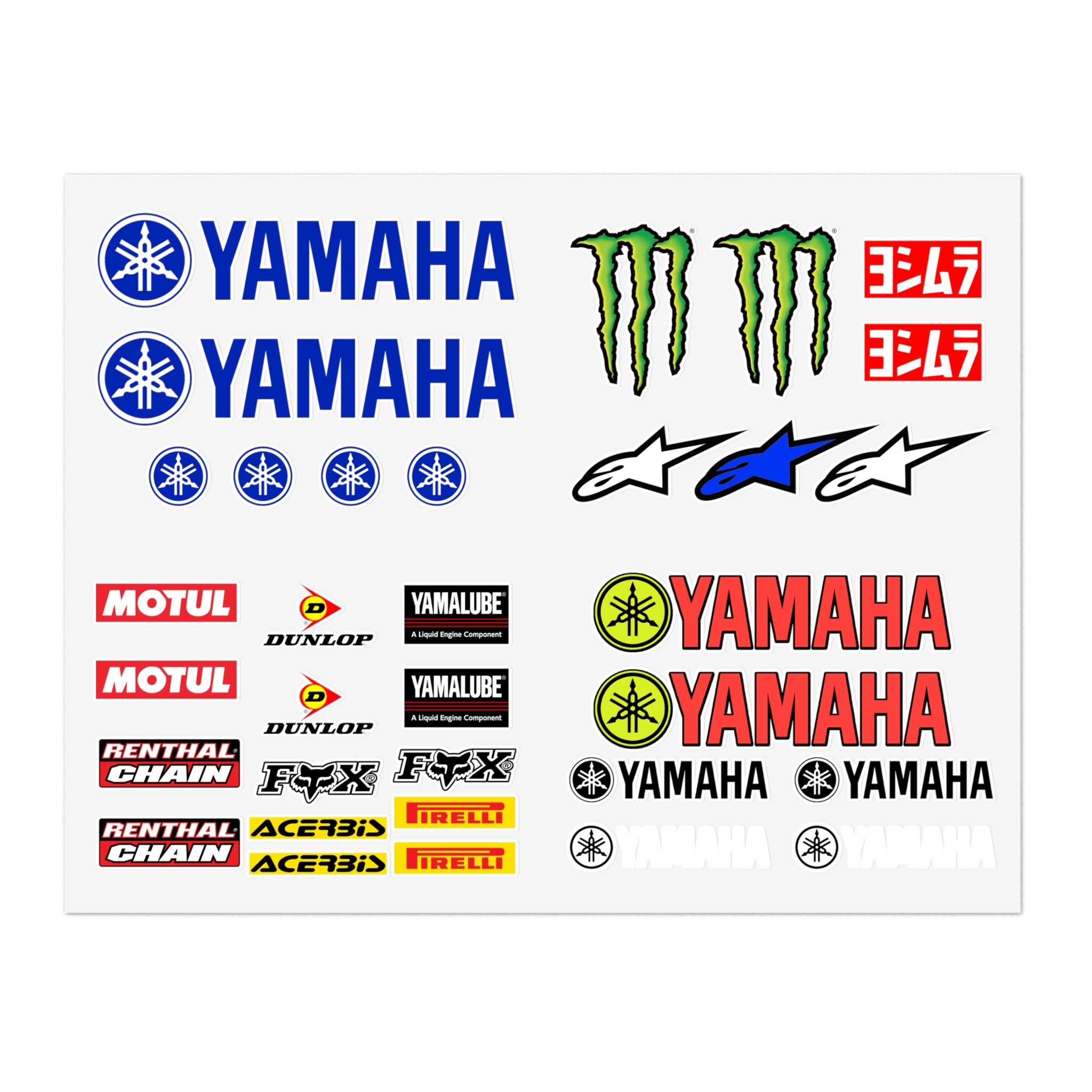 Yamaha Motorcycle/Dirtbike Decal Sheet