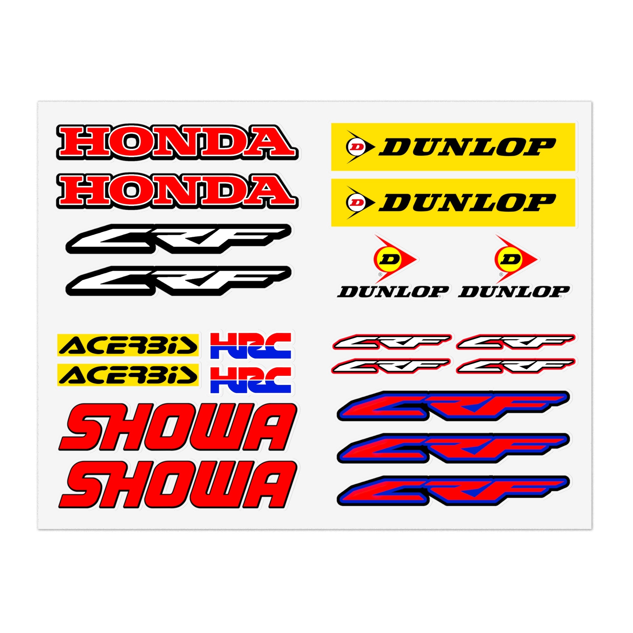 Honda Motorcycle/Dirtbike Decal Sheet